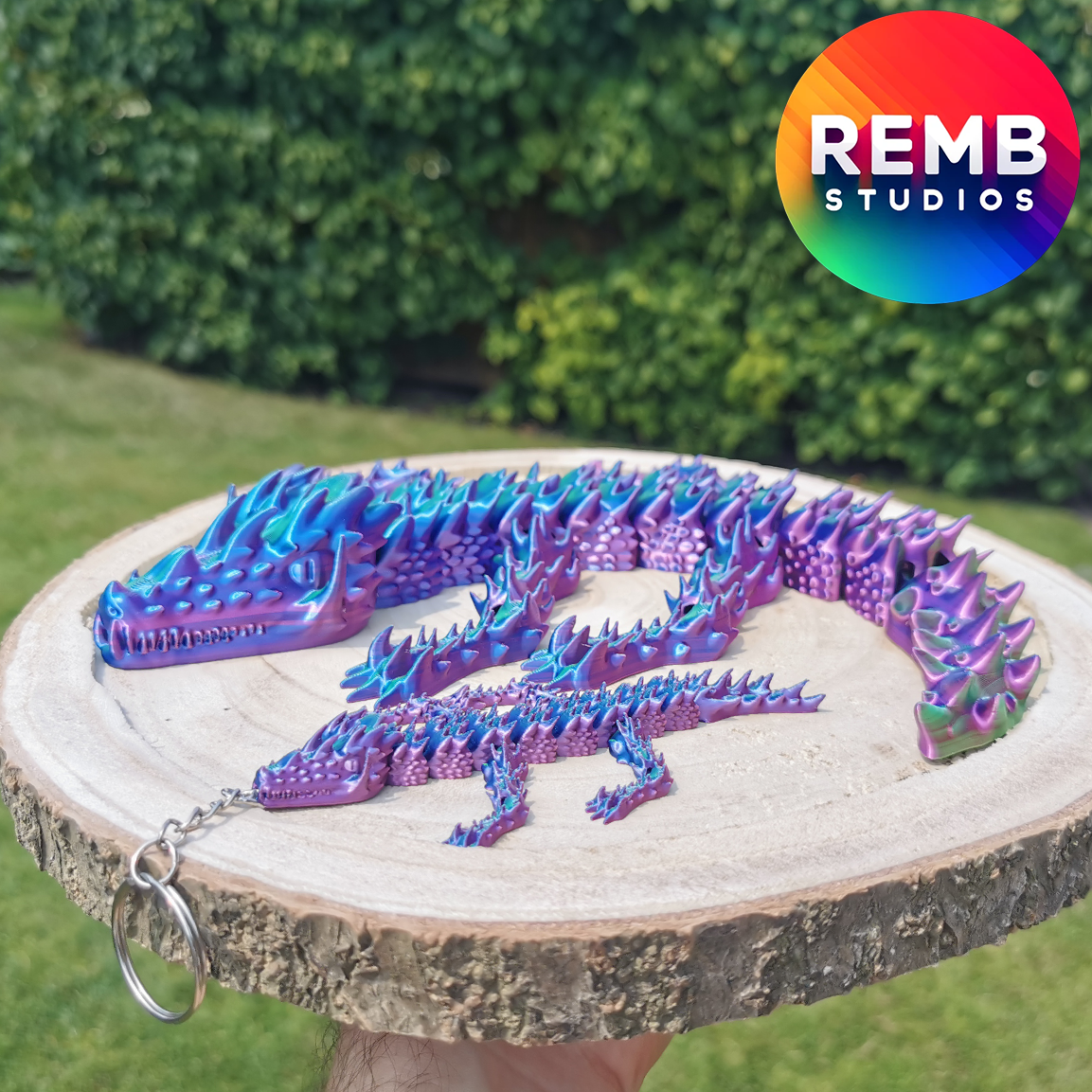 Articulated Dragon Remb Studios, STL file for 3D printing, STL print files, Print in Place